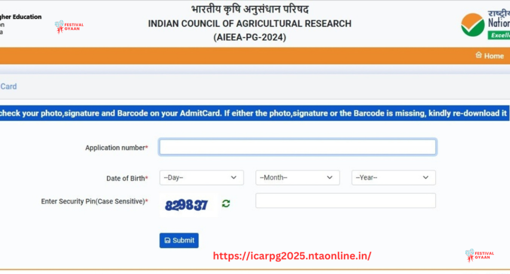 ICAR PG PhD Entrance Exam 2025