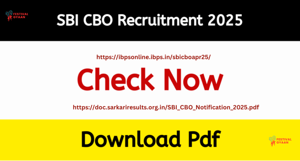 SBI CBO Recruitment 2025