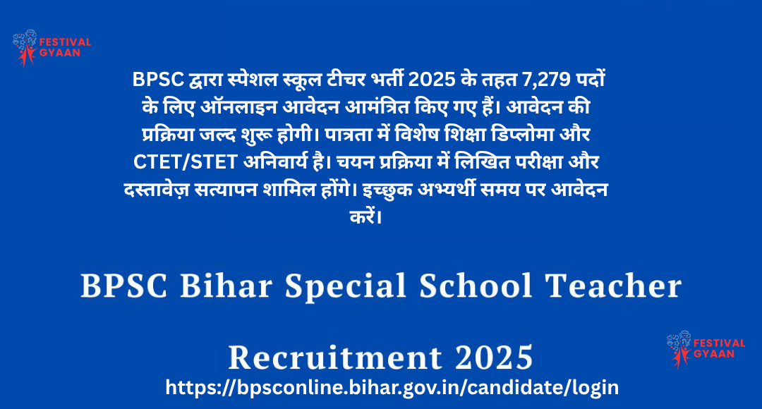 BPSC Special School Teacher Recruitment 2025