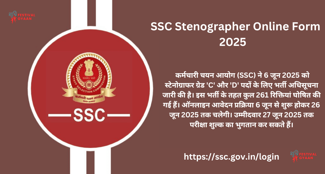 SSC Stenographer Vacancy 2025