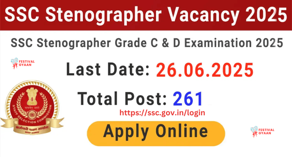 SSC Stenographer Vacancy 2025