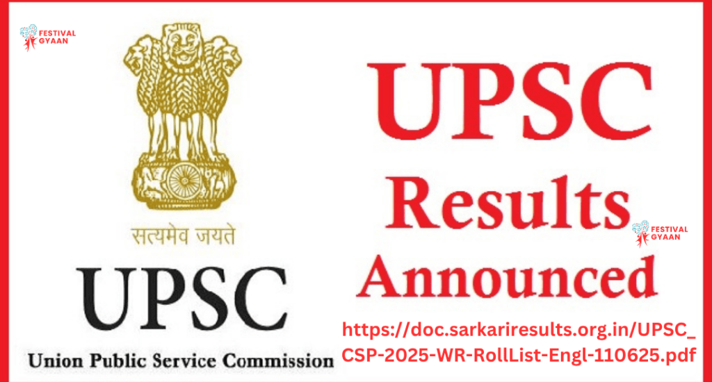 UPSC Prelims Result 2025