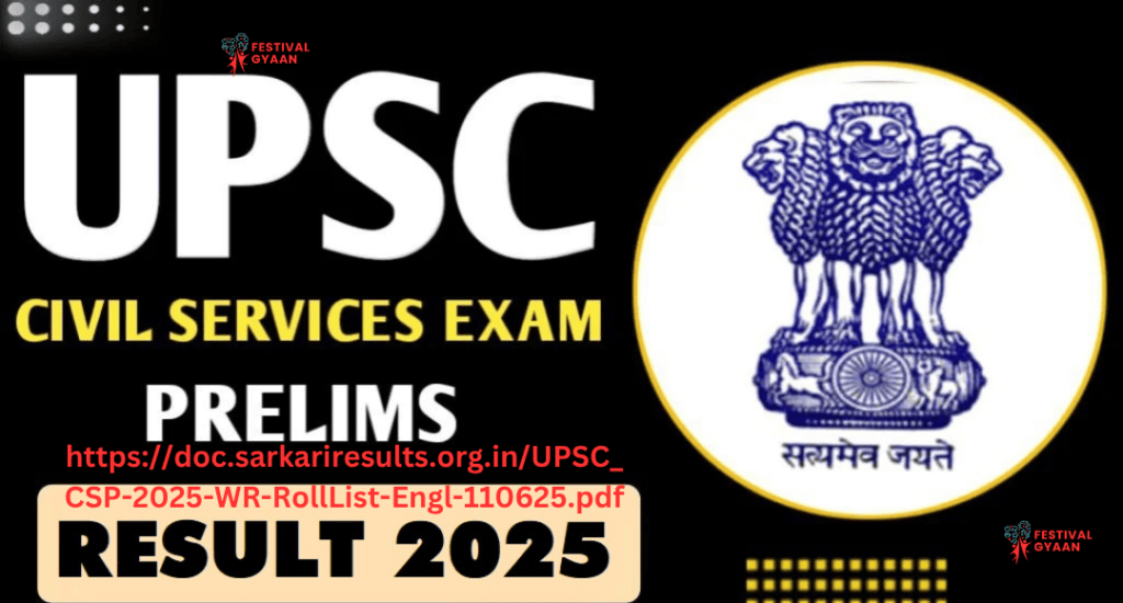 UPSC Prelims Result 2025