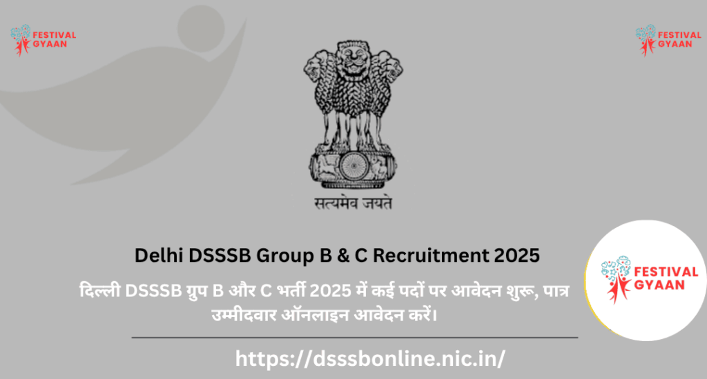 Delhi DSSSB Group B and C Recruitment 2025