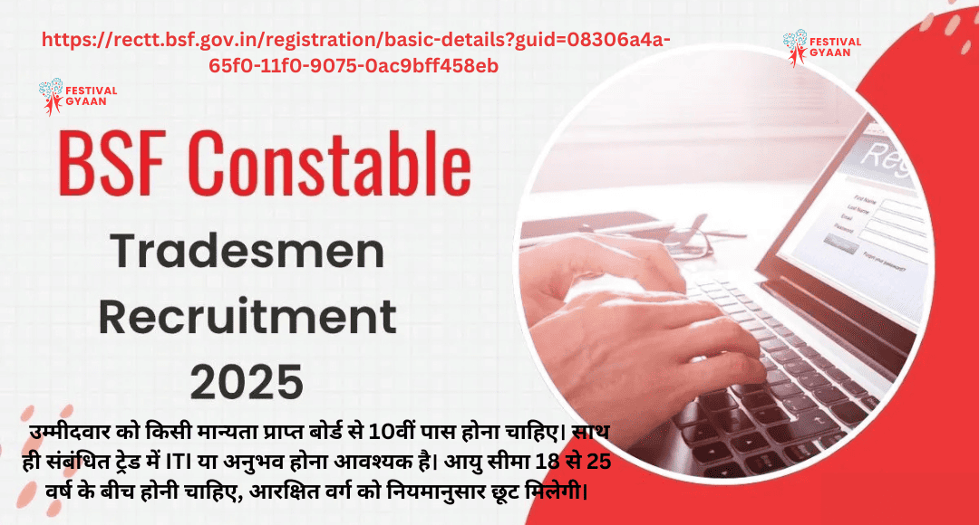 BSF Constable Tradesman Online Form 2025