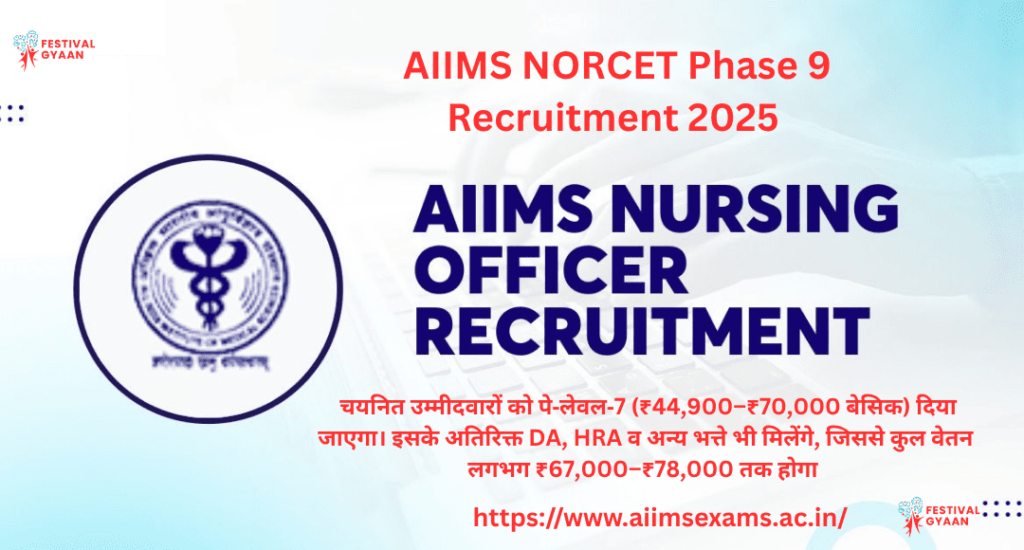 AIIMS NORCET Phase 9 Recruitment 2025