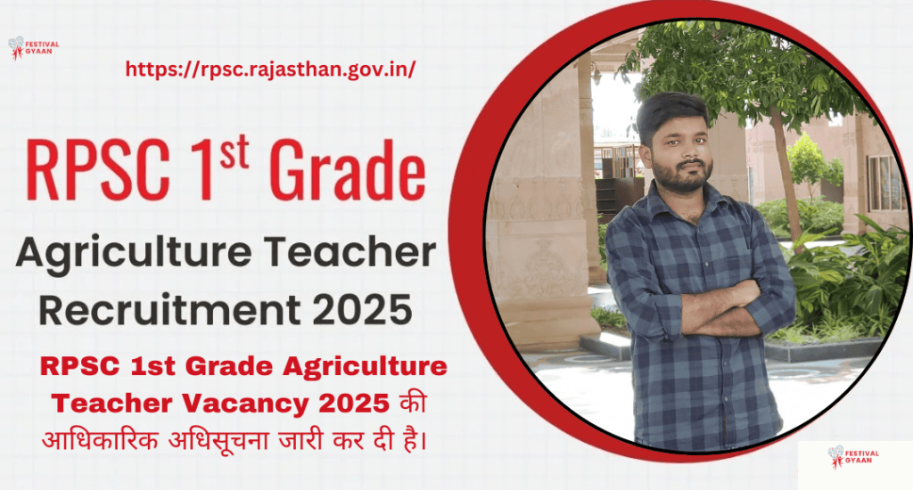 RPSC 1st Grade Agriculture Teacher Vacancy 2025