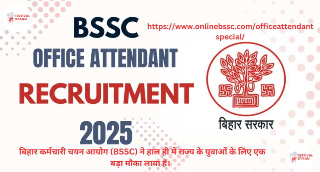 Bihar BSSC Office Attendant Recruitment 2025