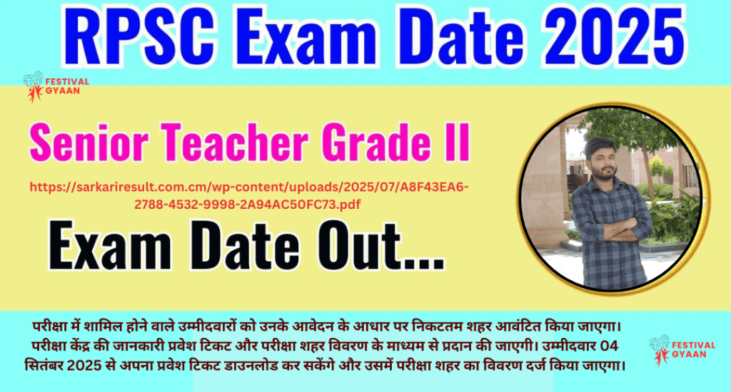 RPSC Teacher Grade II Exam 2025