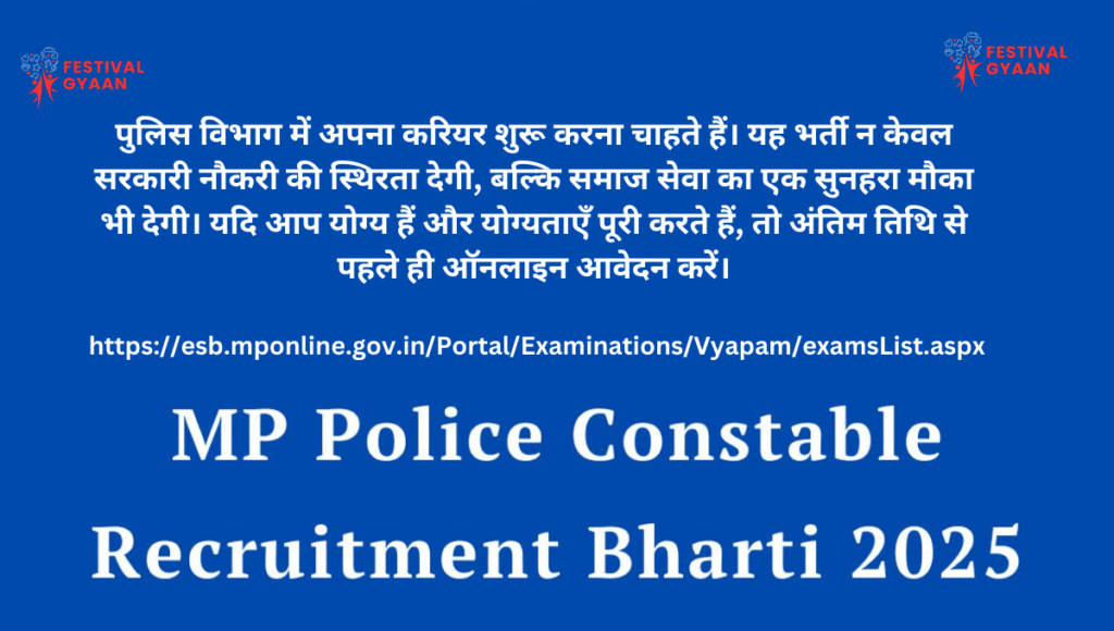 MPESB Police Constable Vacancy 2025