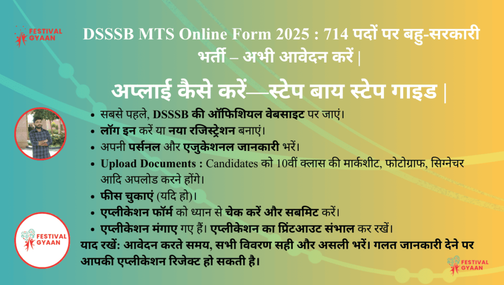 DSSSB MTS Online Form 2025