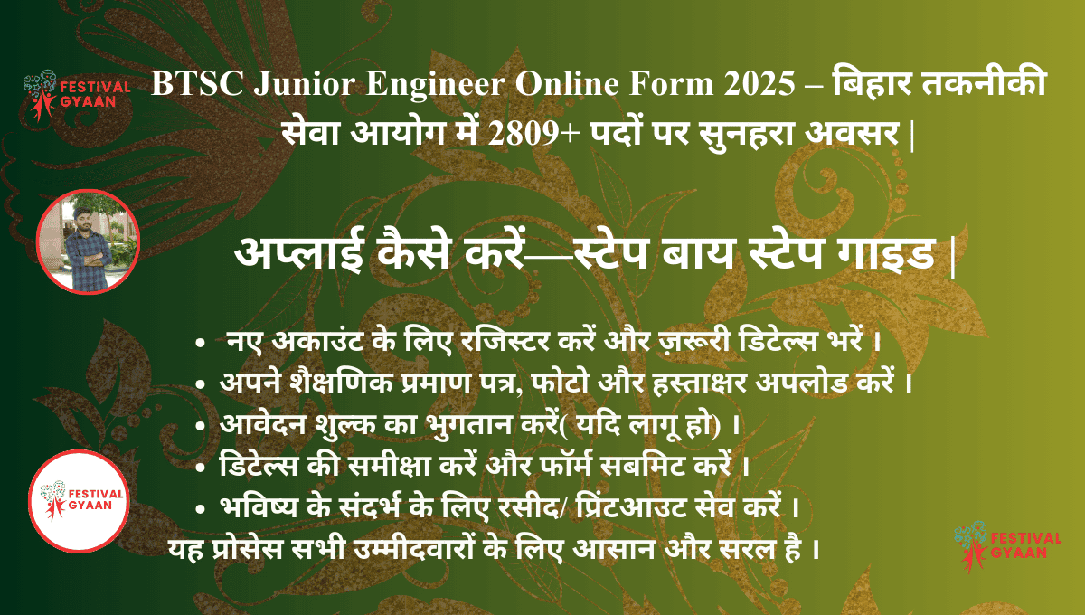 BTSC Junior Engineer Online Form 2025
