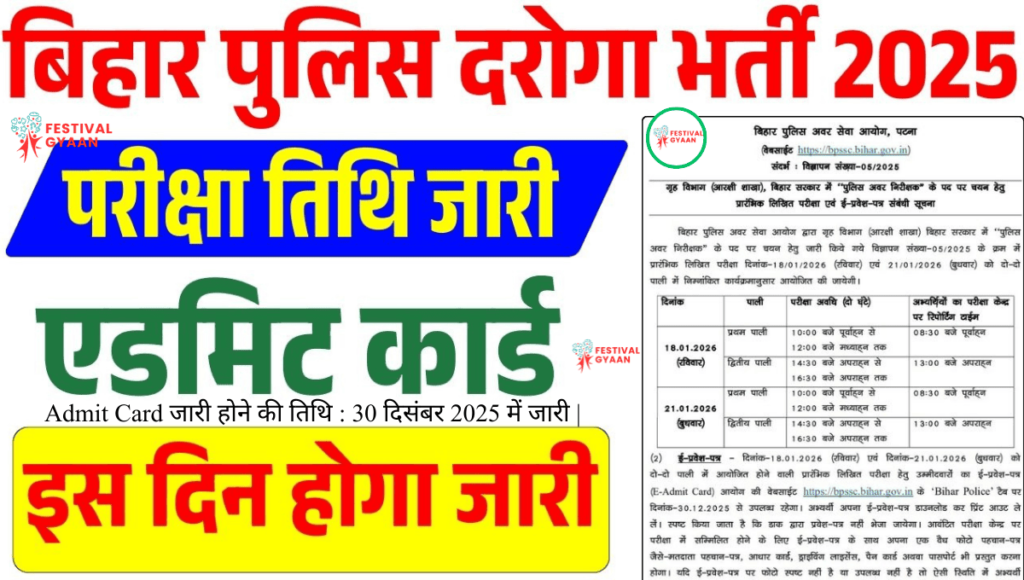 Bihar Daroga Admit Card 2025