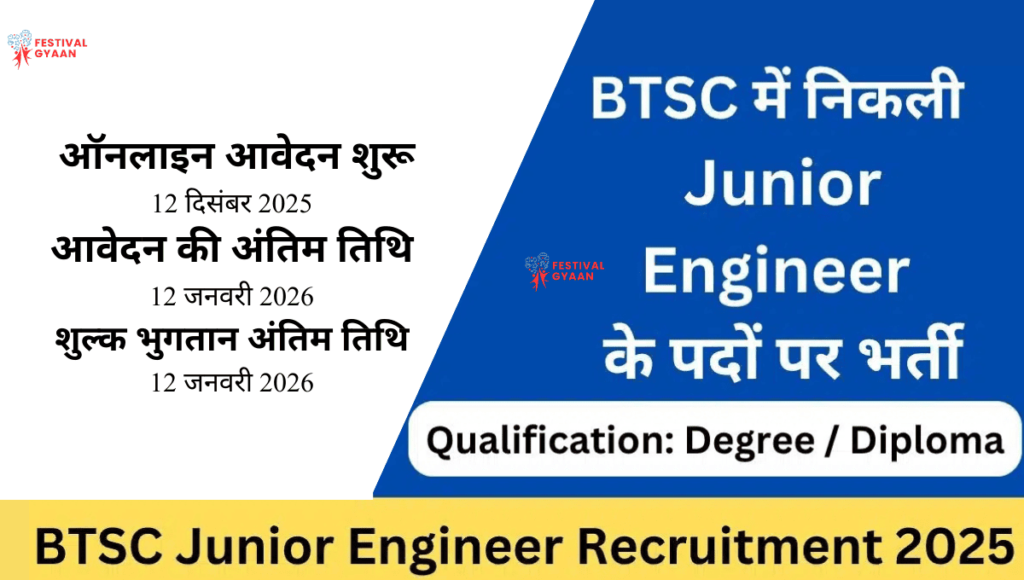 BTSC Junior Engineer Online Form 2025