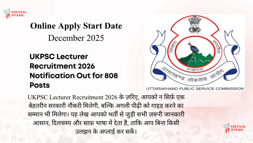 UKPSC Lecturer Recruitment 2026